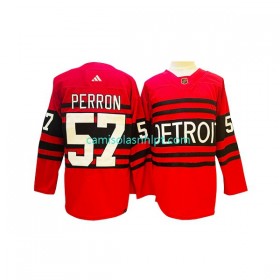 Camiseta Detroit Red Wings David Perron 57 Adidas 2022-2023 Reverse Retro Vermelho Authentic - Homem